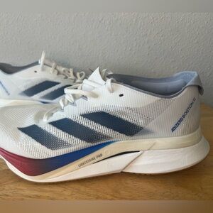 Adidas Men's White and Blue Adizero. Size 7 Men